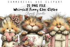 Whimsical Funny Cats Clipart Product Image 1
