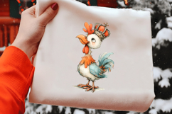 Whimsical Funny Chicken Clipart Product Image 2