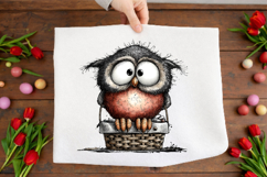 Whimsical Funny Cute Owl Clipart Product Image 2