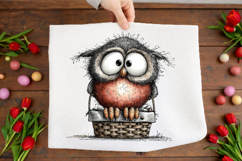 Whimsical Funny Cute Owl Clipart Product Image 2