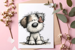 Whimsical funny dog clipart - funny dog png Product Image 2