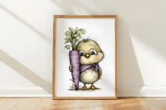 Whimsical Funny Easter Bird Clipart Product Image 2