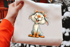 Whimsical Funny Easter Bunny Clipart Product Image 2