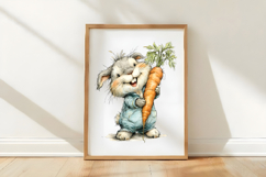 Whimsical Funny Easter Bunny Clipart Product Image 3