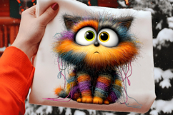 Whimsical Funny Fluffy Cat Clipart Product Image 2