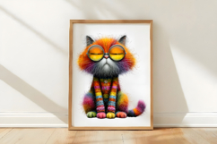 Whimsical Funny Fluffy Cat Clipart Product Image 3
