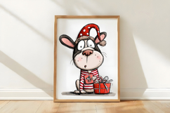 Whimsical Funny Puppy Christmas Dogs Clipart Product Image 3