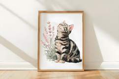 Whimsical Funny Spring Cats Clipart Product Image 2