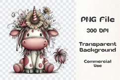 Whimsical Funny Unicorn Clipart Product Image 3