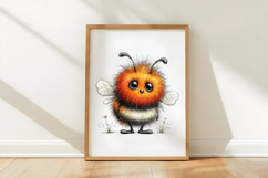 Whimsical Fuzzy Bee PNG Clipart Product Image 3