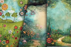 Whimsical Garden Digital Paper Bundle Product Image 6