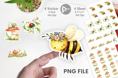 Whimsical Garden Creatures Sticker Product Image 1