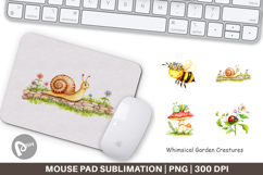 Mouse Pad Whimsical Garden Creatures Product Image 1