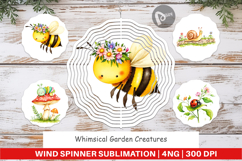 Wind Spinner Whimsical Garden Creatures Product Image 1