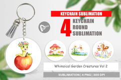 Keychain Whimsical Garden Creatures Product Image 1