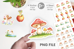 Whimsical Garden Creatures Sticker Product Image 1
