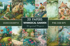 Whimsical Garden Digital Paper Bundle Product Image 1