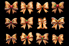 gingerbread bow clipart, christmas cookie bow, gingerbread sublimation png, holiday baking illustration, festive gingerbread clipart, candy decorated cookie, icing cookie art, christmas bow png, winter holiday clipart, sweet christmas design