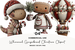Whimsical Gingerbread Christmas Clipart Product Image 1