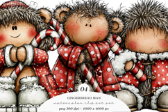 Whimsical Gingerbread Man Clipart Product Image 1