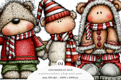 Whimsical Gingerbread Man Clipart Product Image 1