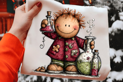 Whimsical Gingerbread Man Scientist Clipart Product Image 2