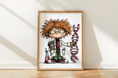 Whimsical Gingerbread Man Scientist Clipart Product Image 3