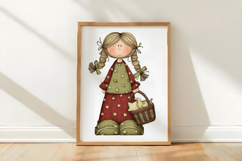 Whimsical Girl Clipart Sublimation Product Image 3