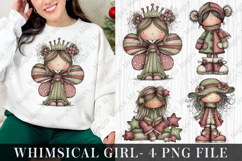 Whimsical Girl Clipart Sublimation Product Image 1
