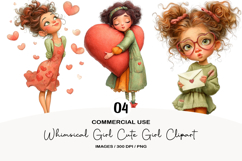 Whimsical Girl Cute Girl Clipart Product Image 1