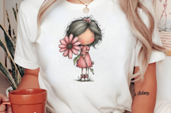 Whimsical Girl Flower Spring Cliparta Product Image 2