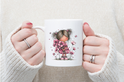 Whimsical Girl &amp; Flower Spring Clipart Product Image 4