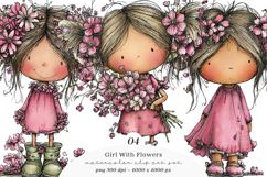 Whimsical Girl With Flowers Product Image 1