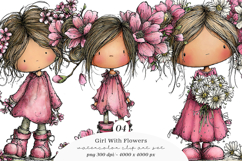 Whimsical Girl With Flowers Product Image 1