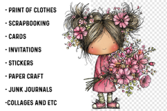Whimsical Girl With Flowers Product Image 2