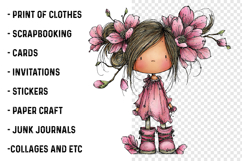 Whimsical Girl With Flowers Product Image 2
