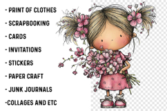 Whimsical Girl With Flowers Product Image 2