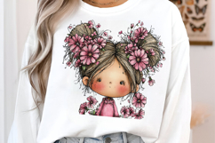 Whimsical Girl With Flowers Product Image 3