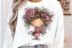 Whimsical Girl With Flowers Product Image 3