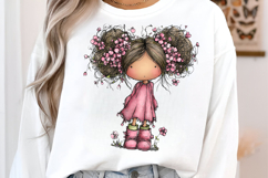 Whimsical Girl With Flowers Product Image 3