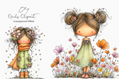 Whimsical Girls Clipart Product Image 1