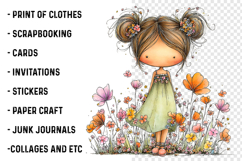 Whimsical Girls Clipart Product Image 2