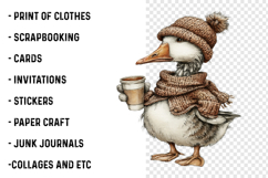 Whimsical Goose Fall Autumn Clipart Product Image 2