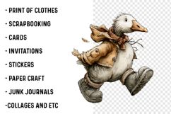Whimsical Goose Fall Autumn Clipart Product Image 2