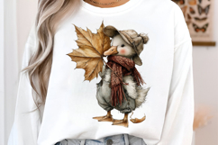 Whimsical Goose Fall Autumn Clipart Product Image 3