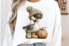 Whimsical Goose Fall Autumn Clipart Product Image 3