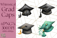 Graduation Cap Clipart PNG, Whimsical Graduation Hat Tassel Product Image 1