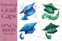 Graduation Cap Clipart PNG, Whimsical Graduation Hat Tassel Product Image 1