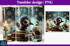 Cute Crow Halloween Tumbler wrap Whimsical pastel halloween Product Image 1