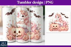 Baby Unicorn Halloween Tumbler Whimsical pastel halloween Product Image 1